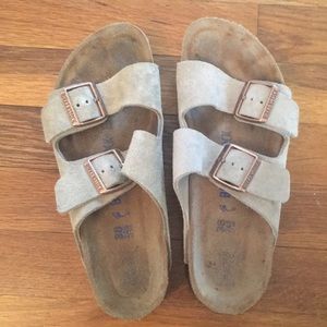 Birkenstock Arizona taupe suede size 38